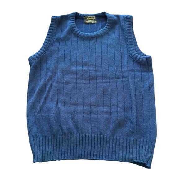 VTG Sweater Vest Top Large Expressions by Campus Virgin Orlon Acrylic USA Made - Picture 1 of 8